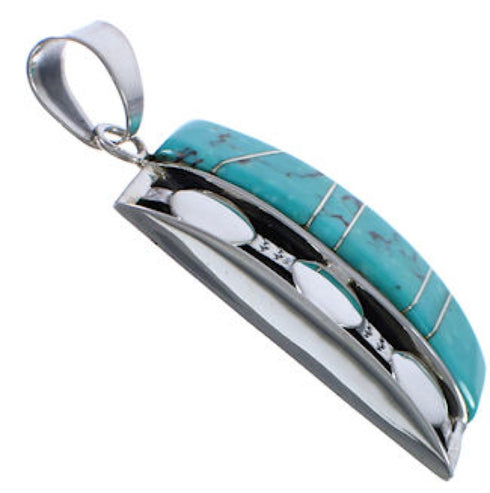 Genuine Sterling Silver Heavy Turquoise Pendant Jewelry PX30667